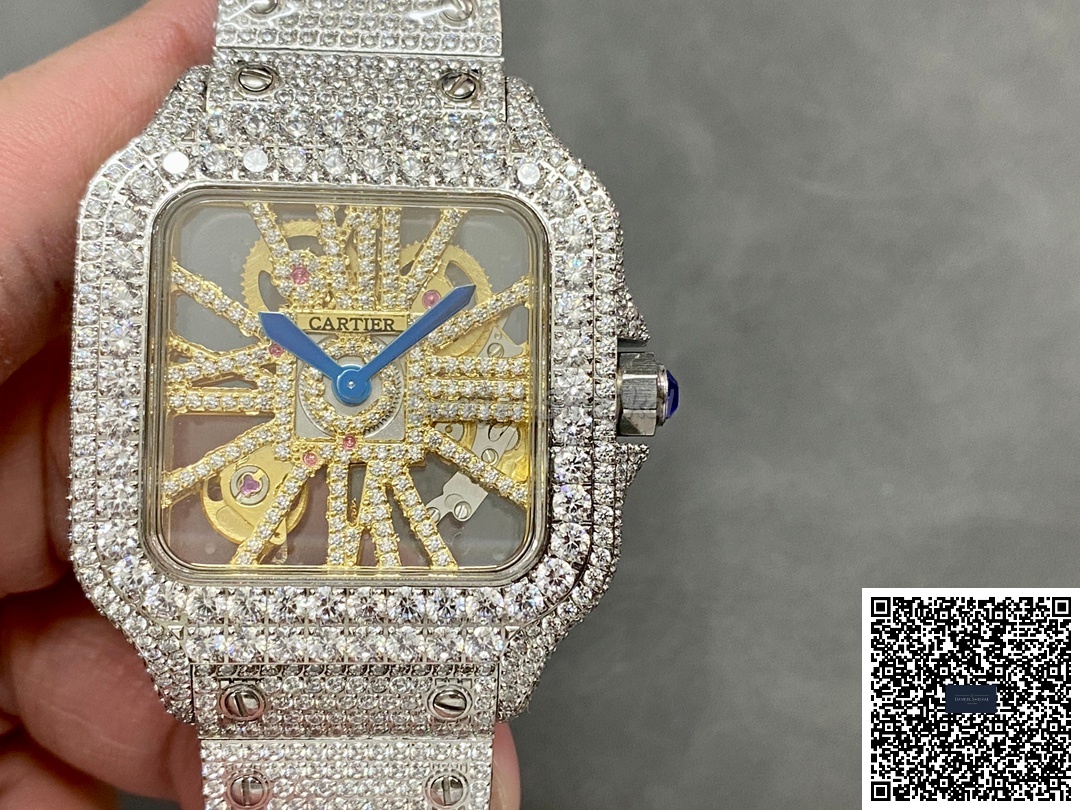 Cartier Santos Iced Out 40mm