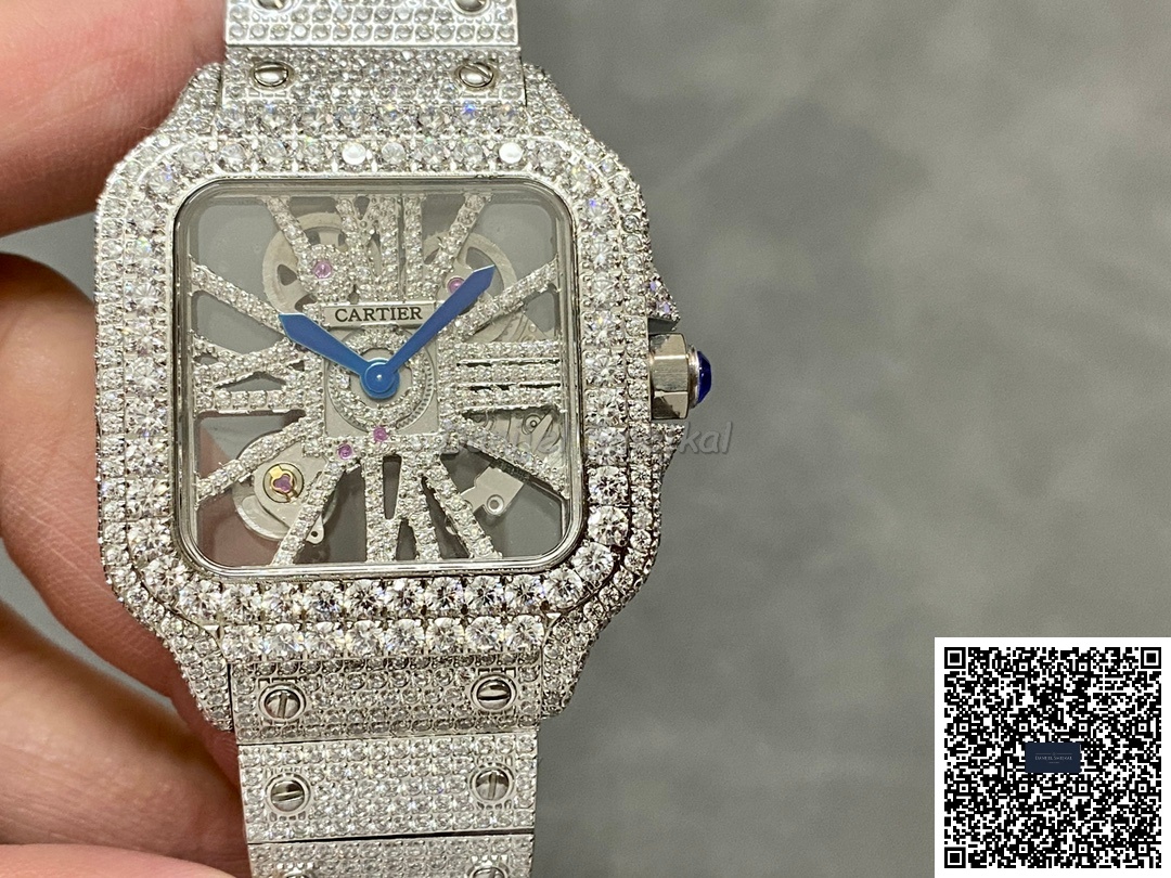 Cartier Santos Iced Out 40mm