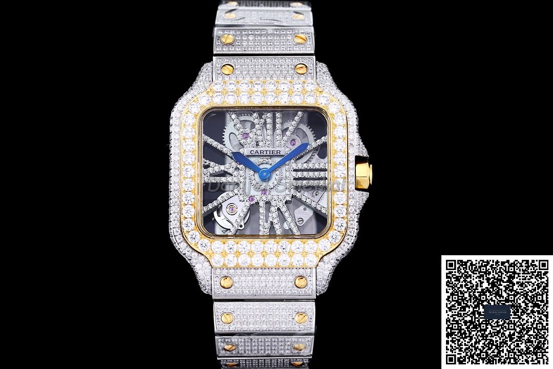 Cartier Santos Iced Out WHSA0009 40mm