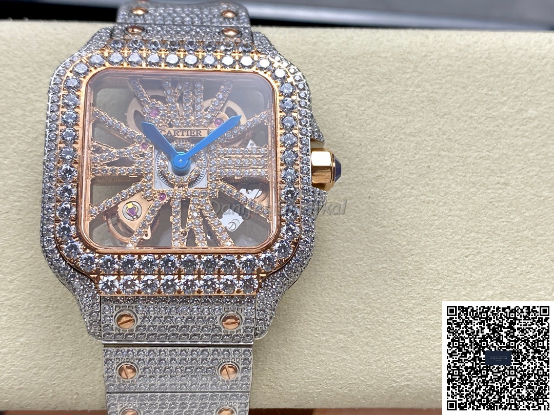 Cartier Santos WHSA00 Icedout 40mm