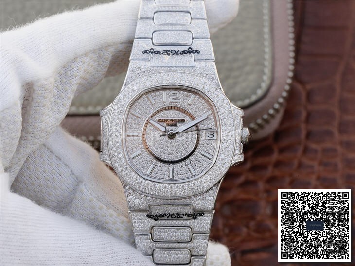 Patek Philippe Nautilus 7021 Iced Out 37mm