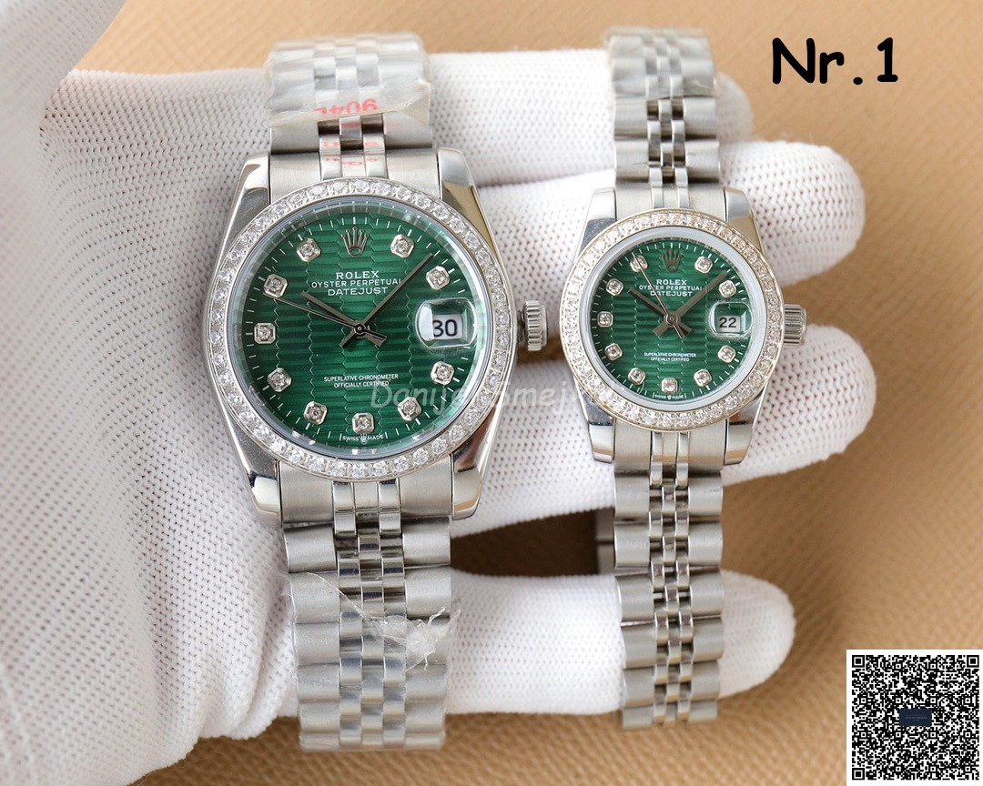 Rolex Datejust 126334 Fluted Lovers 36mm-31mm
