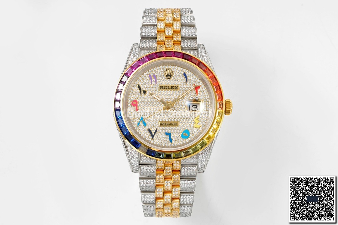 Rolex Datejust Iced Out Rainbow 116300 41mm
