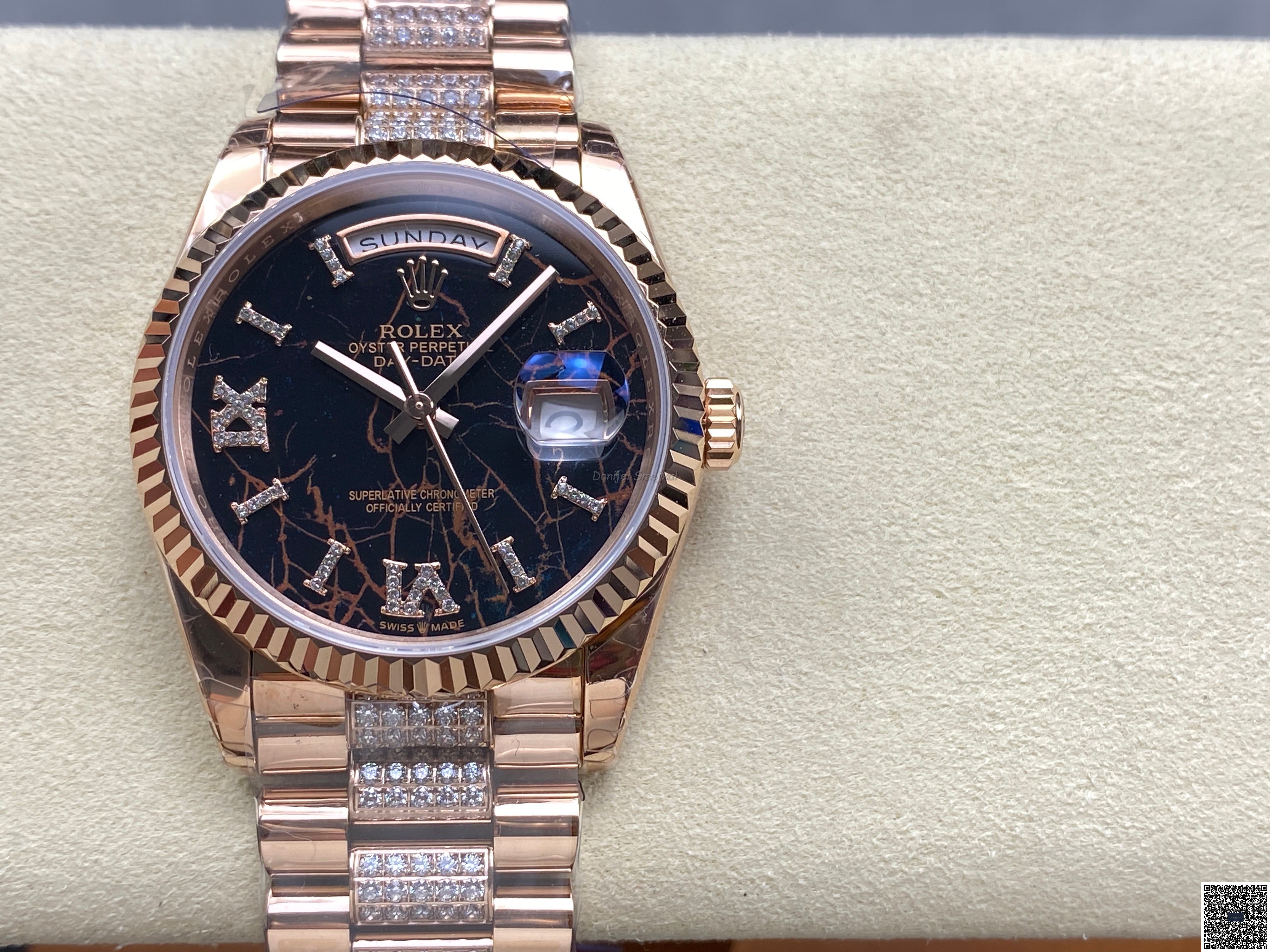 Rolex Daydate 128345RBR Eisenkiesel 36mm