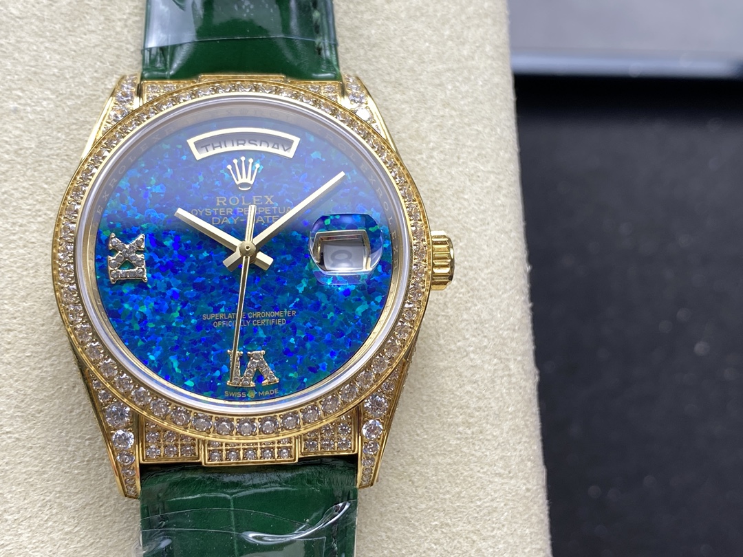 Rolex Daydate Iced Out Lapis lazuli 36mm