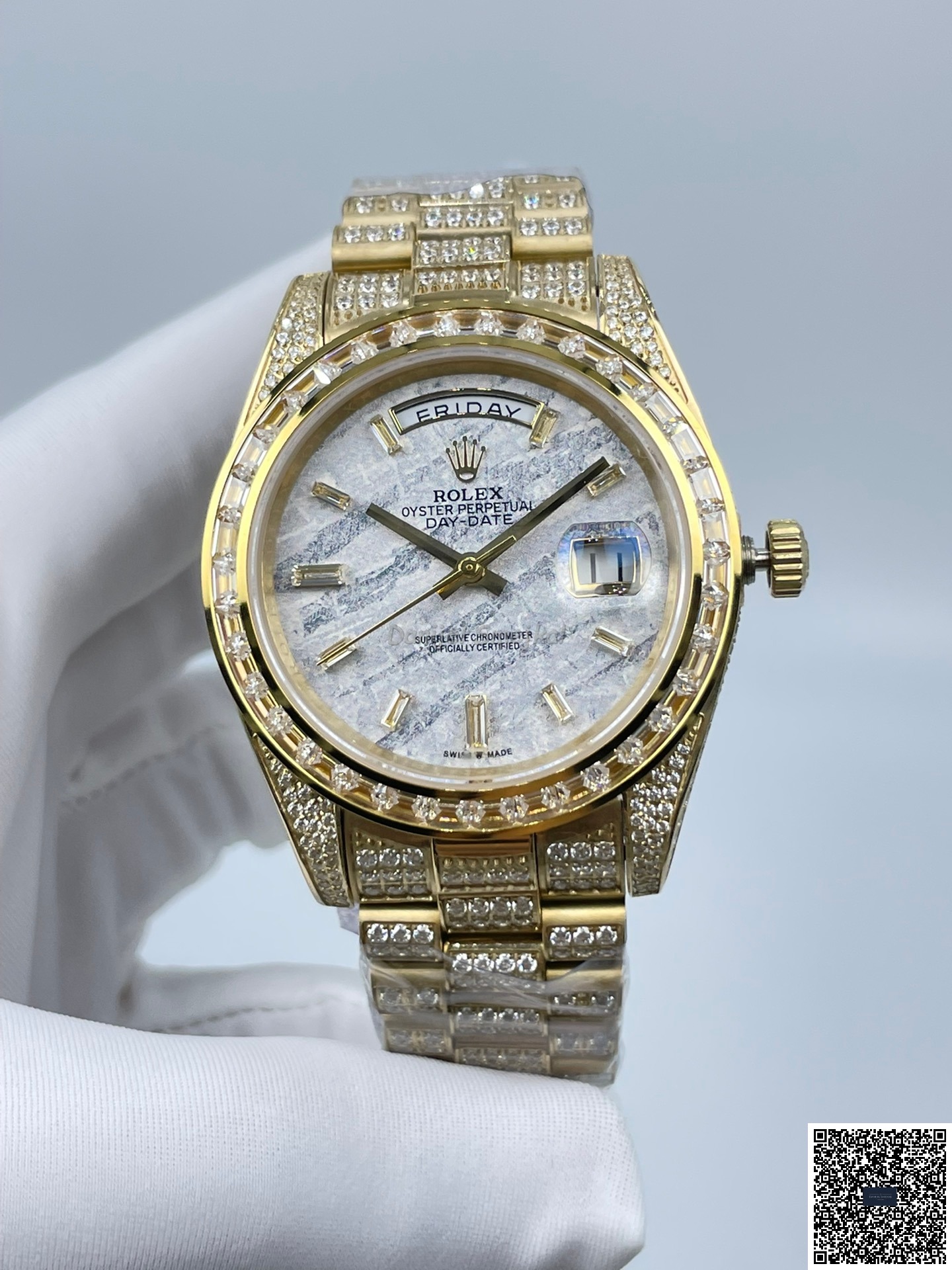 Rolex Daydate Iced Out Meteorit 218348 41mm