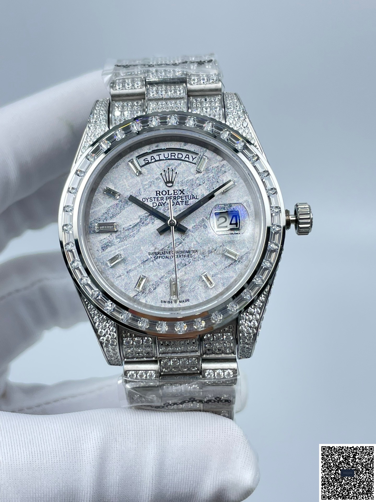 Rolex Daydate Iced Out Meteorit 228396 41mm